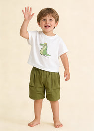 Boys Cartoon Cotton Two-Piece Set