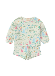 Kids Cotton Music Print Lounge Set