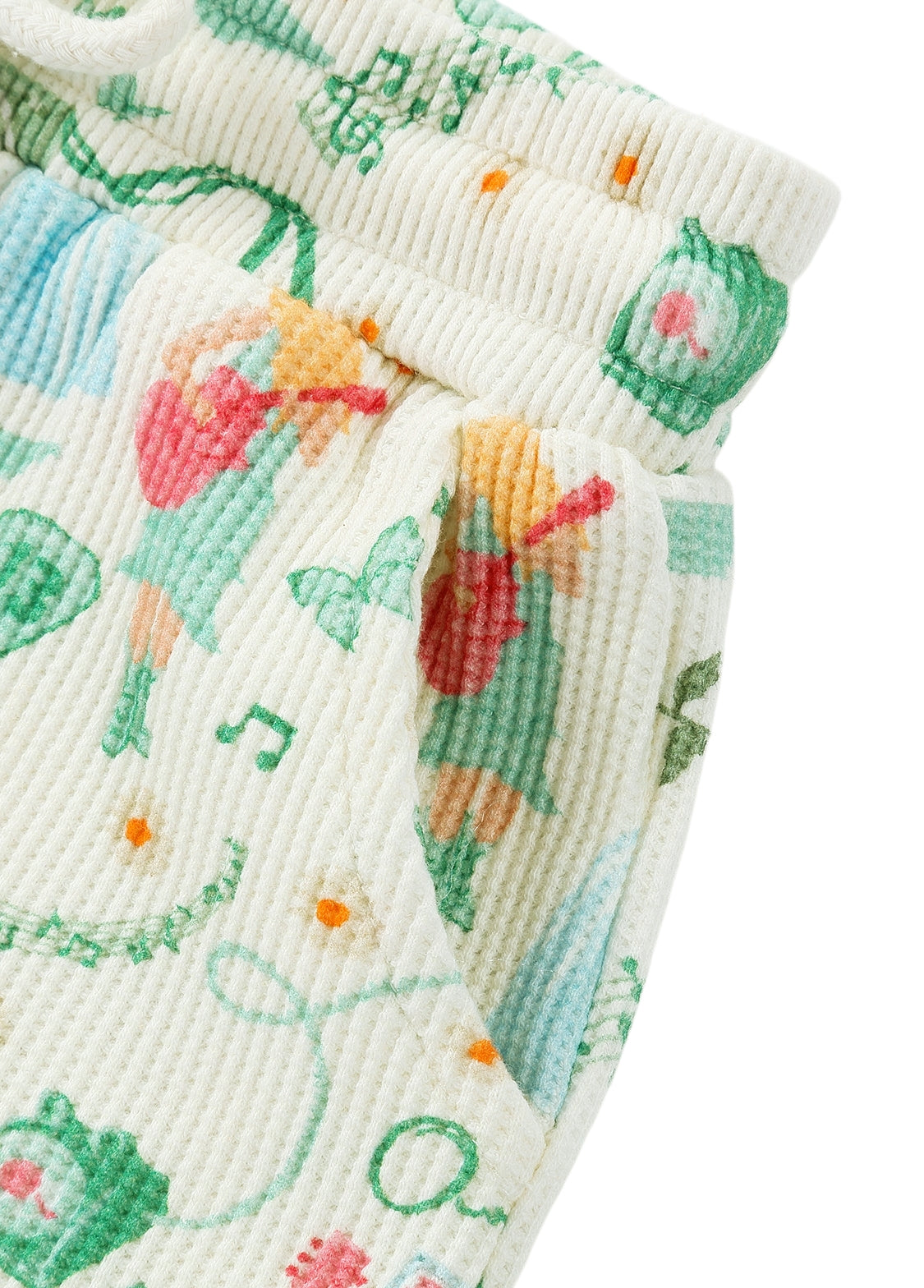 Kids Cotton Music Print Lounge Set