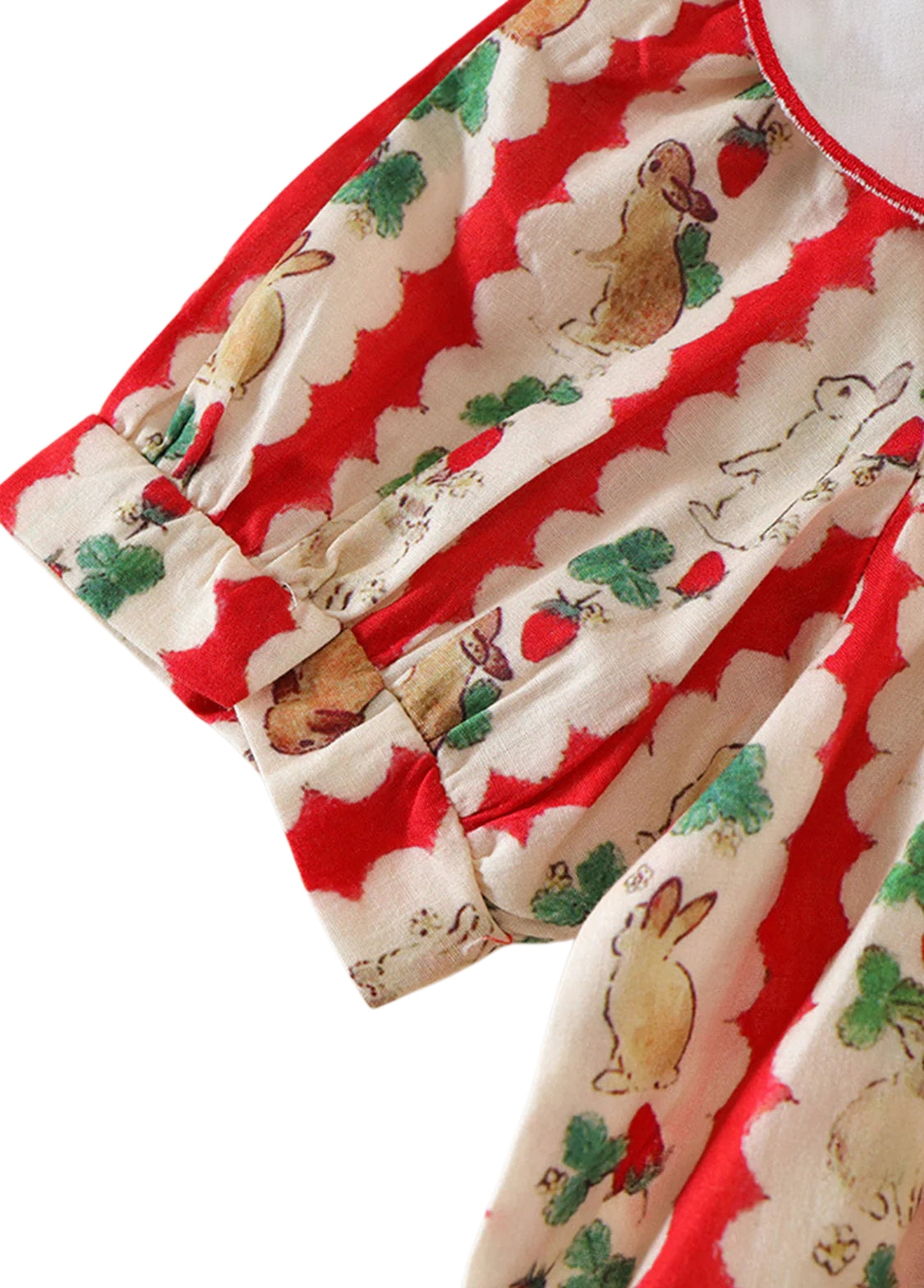Girls Cute Bunny Carrot Print Dollar Collar Dress