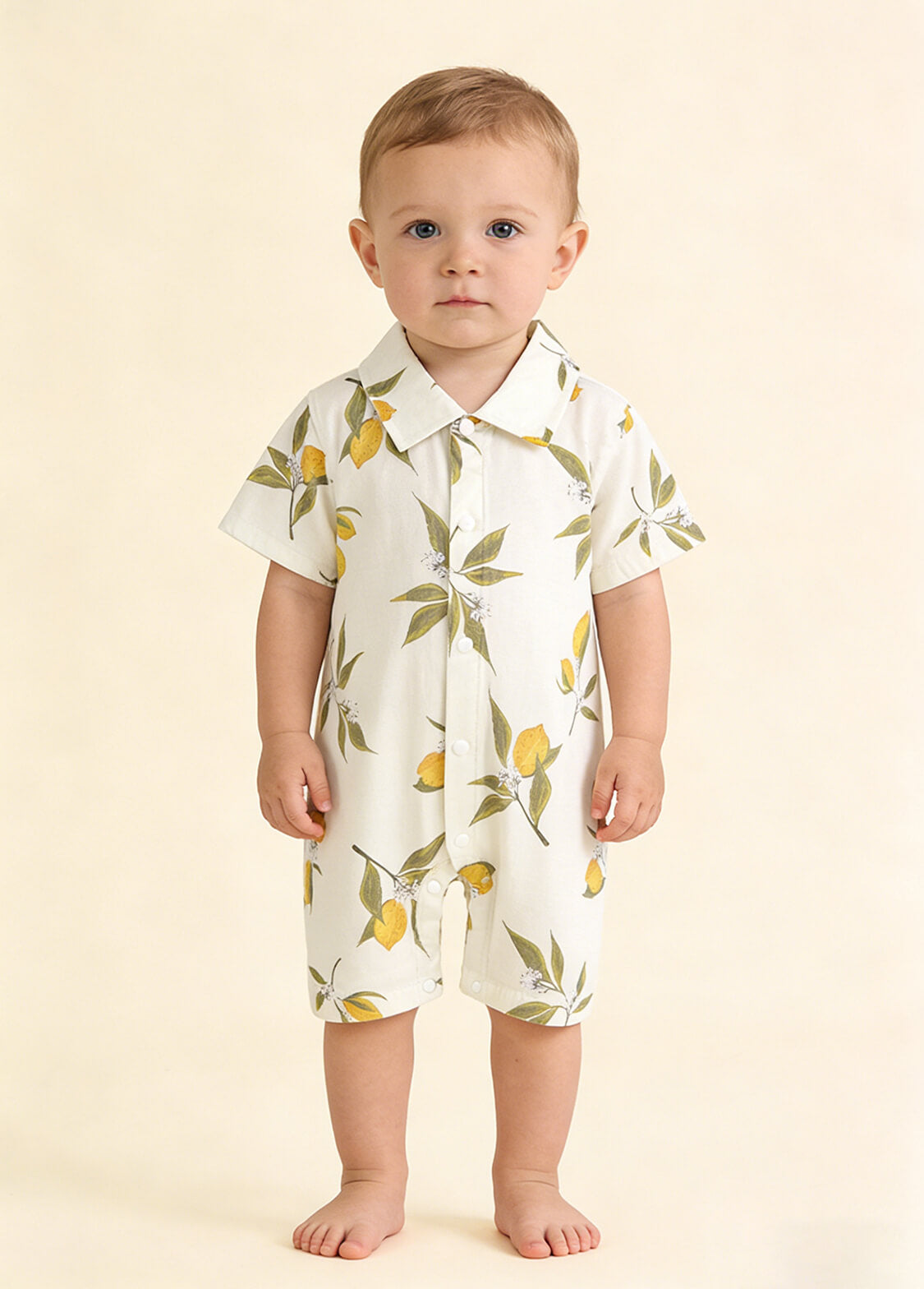 Baby Boy's Bamboo-Cotton Summer Romper — Lightweight, Breathable, and Printed