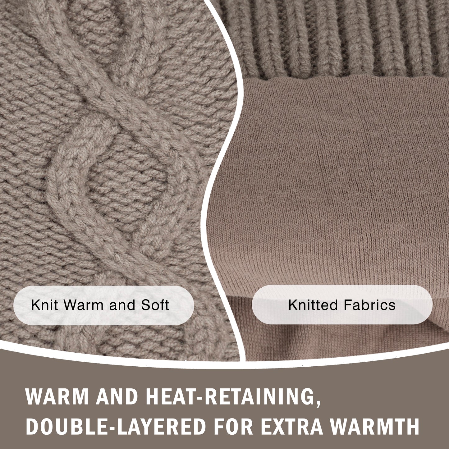 Kids Bear Knit Beanie Hats