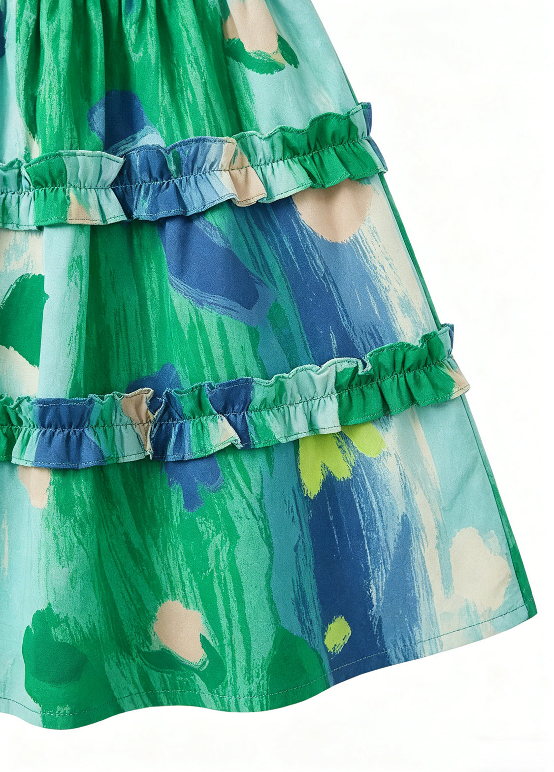 Girls' Summer Vacation-Style Beach Dress