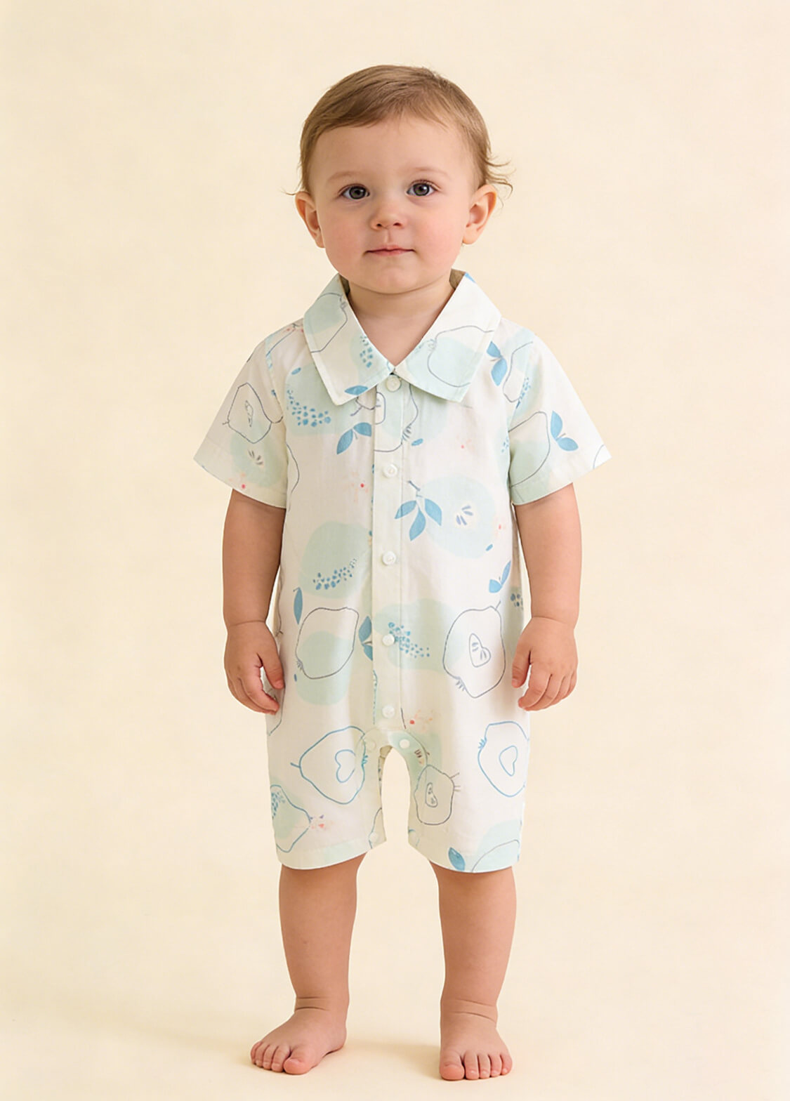 Baby Boy's Bamboo-Cotton Summer Romper — Lightweight, Breathable, and Printed