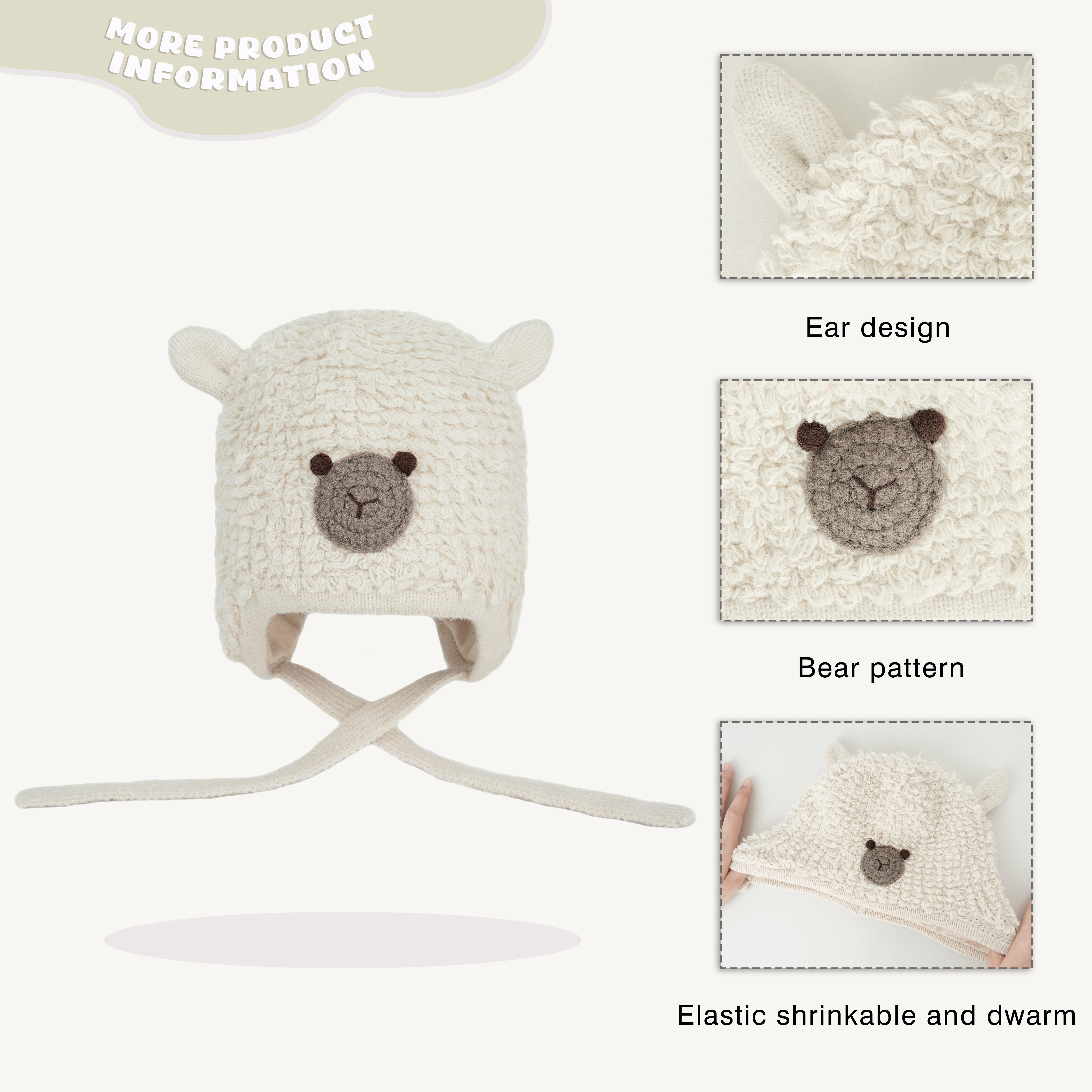 Teddy Bear Fleece Winter Hat for Toddlers