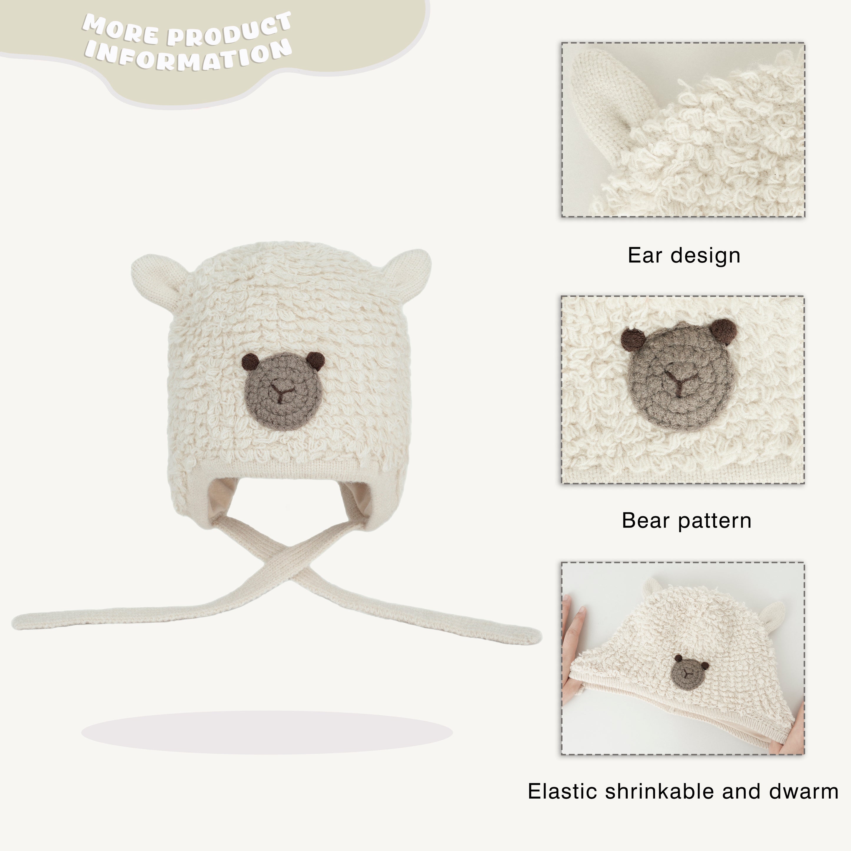 Teddy Bear Fleece Winter Hat for Toddlers