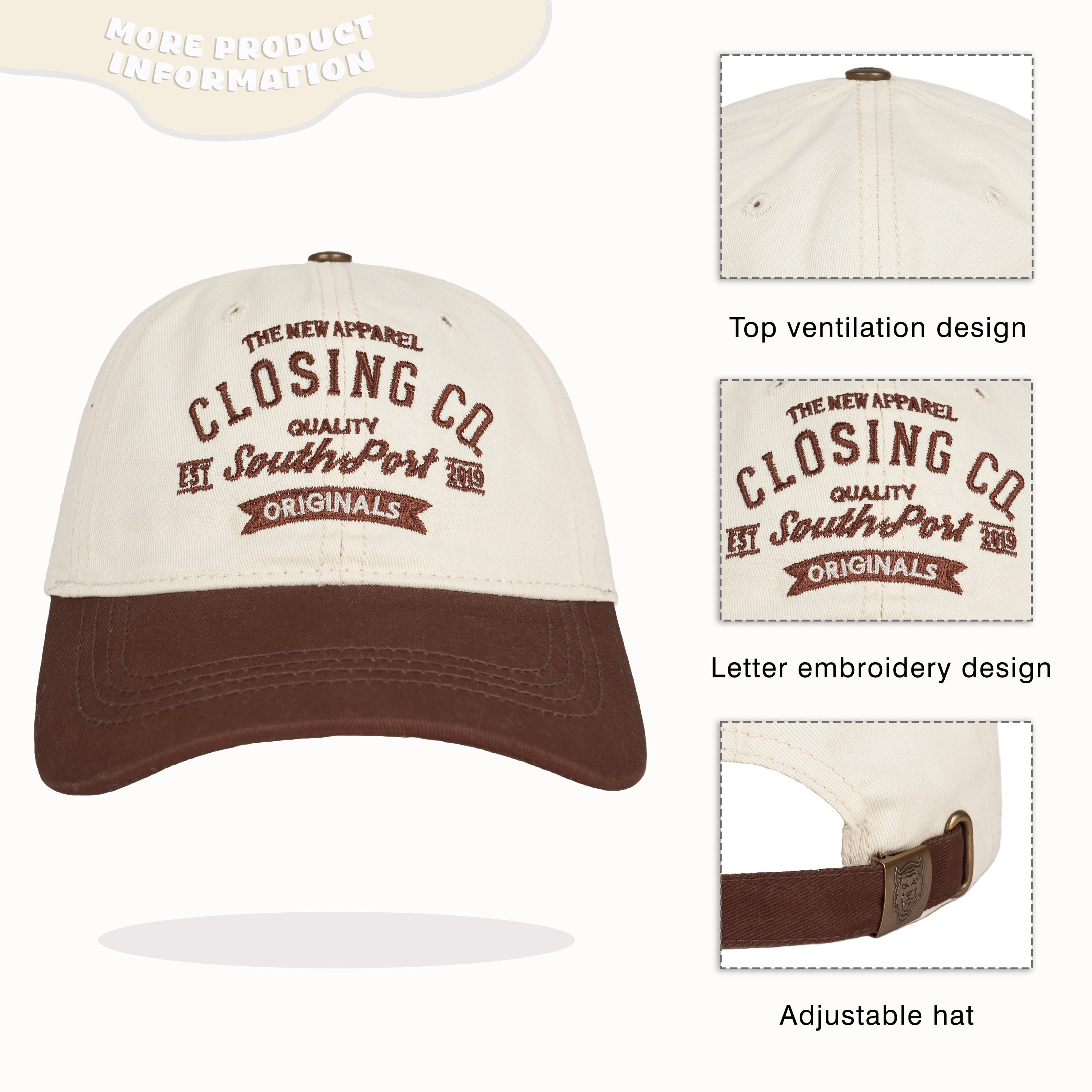 Kids Vintage Embroidered Baseball Cap