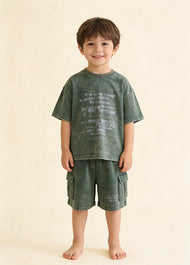 Boys Cotton Street Style Two-Piece Set
