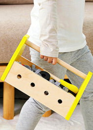 Kids Wooden Tool Box Pretend Play Set