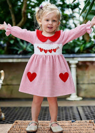Girl Cute Letters Embroidered Dollar Collar Dress