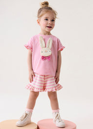 Girls Cotton Bunny Two-Piece Set