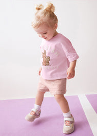 Girls Cotton Rabbit Friendship Two-Piece Set