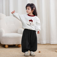 Girls Dog Graphic Fleece Sweatshirt