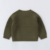 Kids Ribbed Knit Sweater Long Sleeve