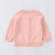 Girls Bow Knit Cardigan Sweater