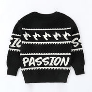 Kids Graphic Knit Sweater Long Sleeve