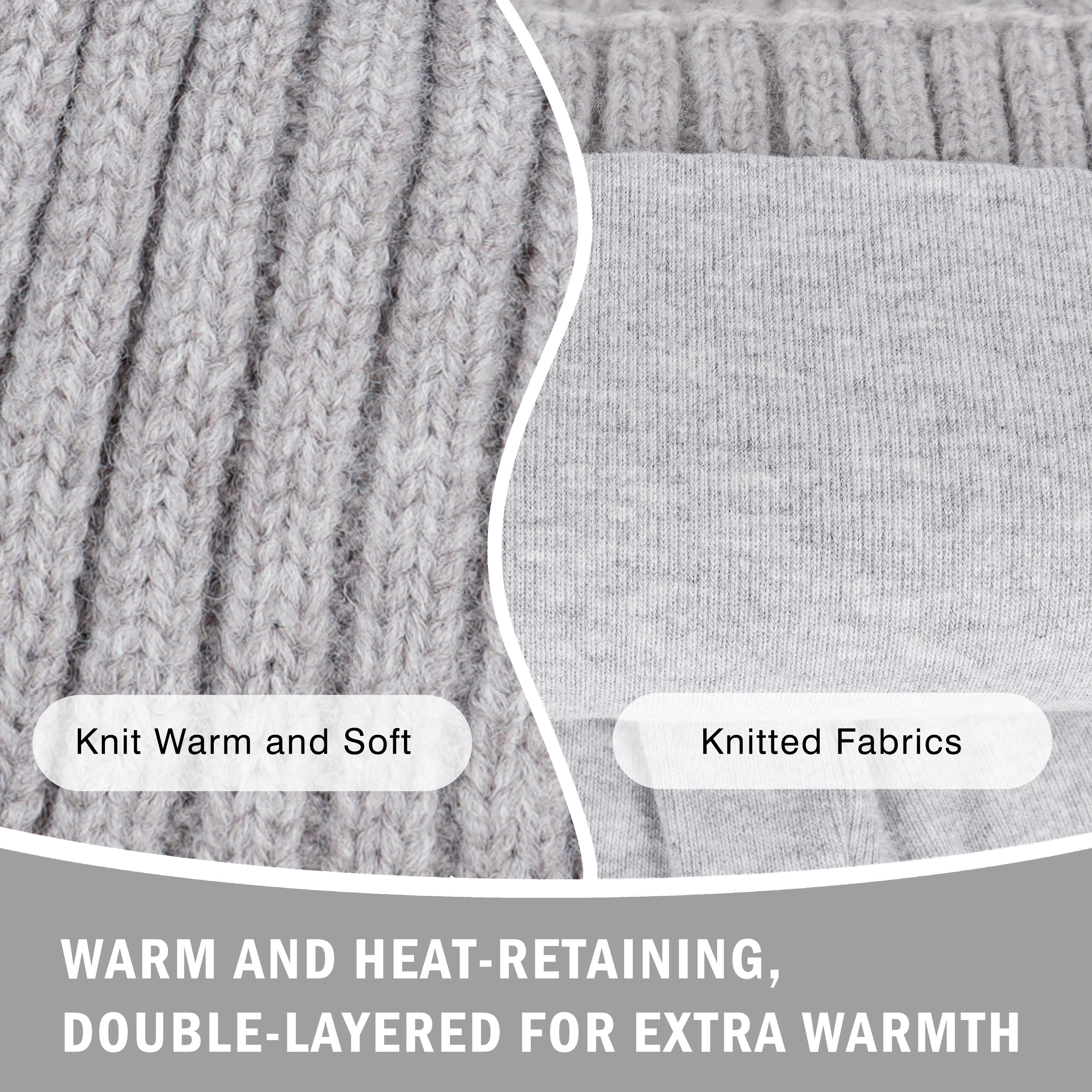 Ribbed Knit Beanie with Logo Patch