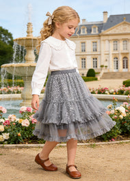 Girls Sequin Tulle Skirt