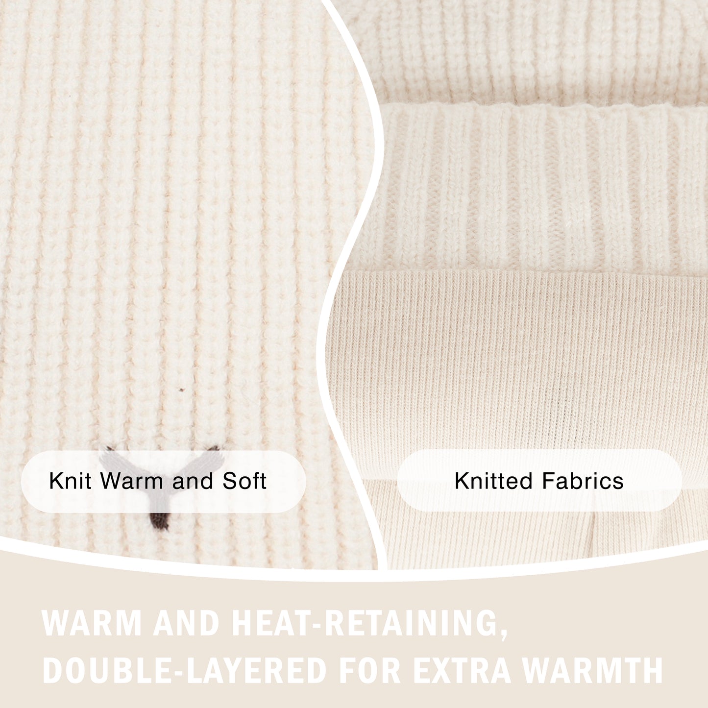 Kids Cute Ears Knit Beanie Hat