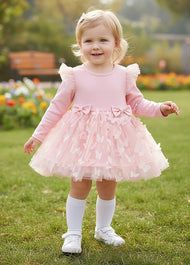 Baby Girls Cute Dreamy 3D Butterfly Tulle Princess Dress