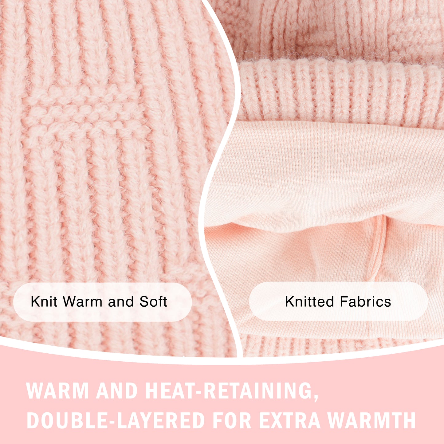 Girl Cute Rabit Knit Beanie Hat