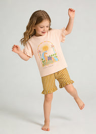 Girls Cartoon Animal Cotton Two-Piece Set