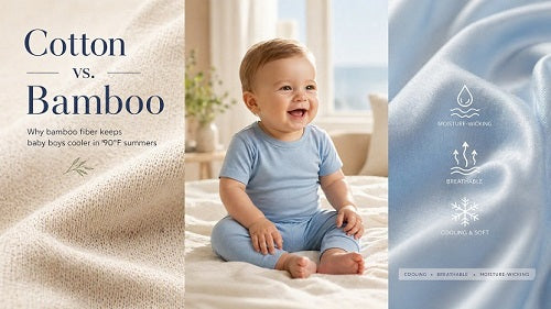 Cotton vs. Bamboo: Why Your Baby Boy Needs Bamboo Fiber for 90°F Summers