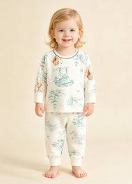 Baby Bamboo-Blend Printed Long Sleeve Lounge Set