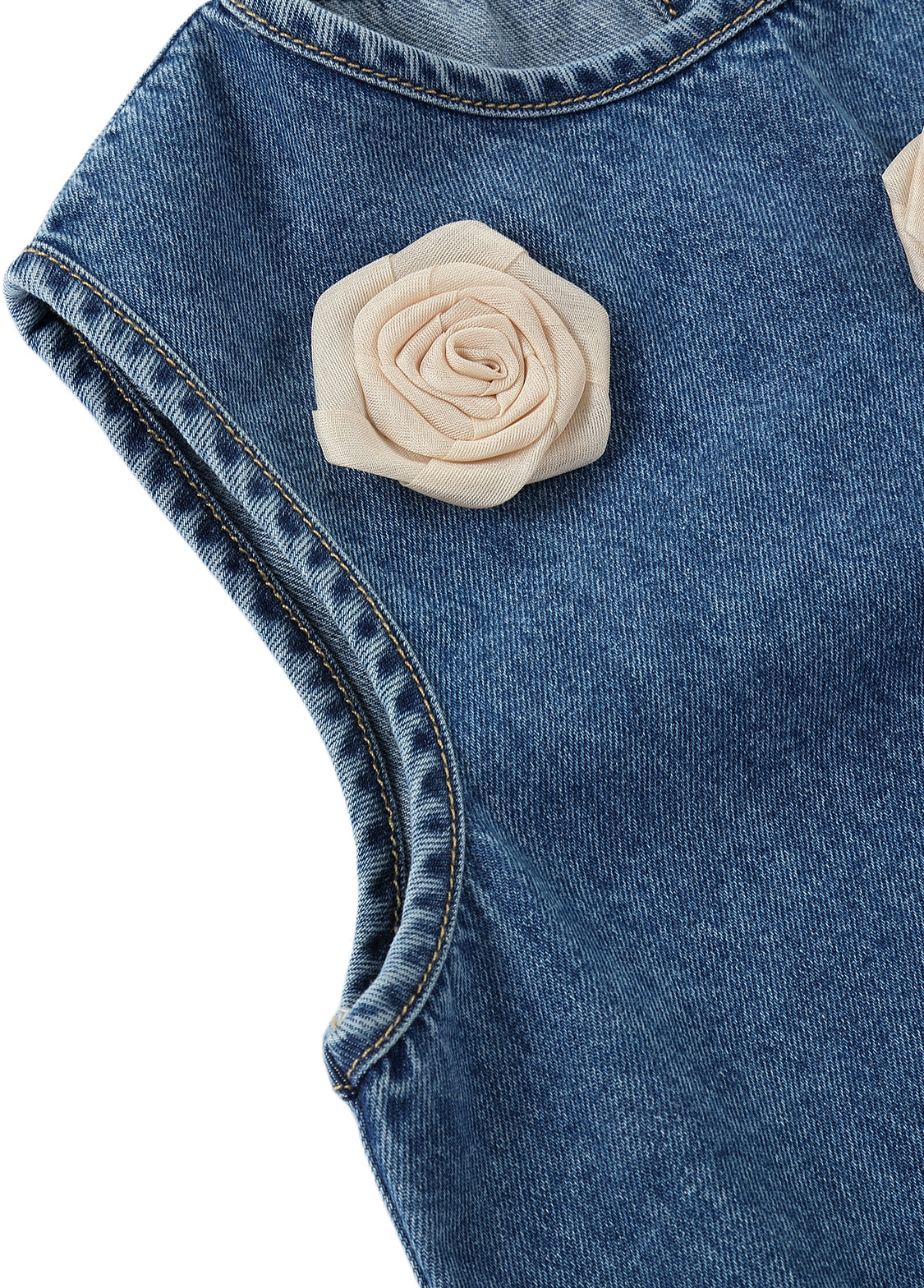 Girls Denim Sleeveless Dress