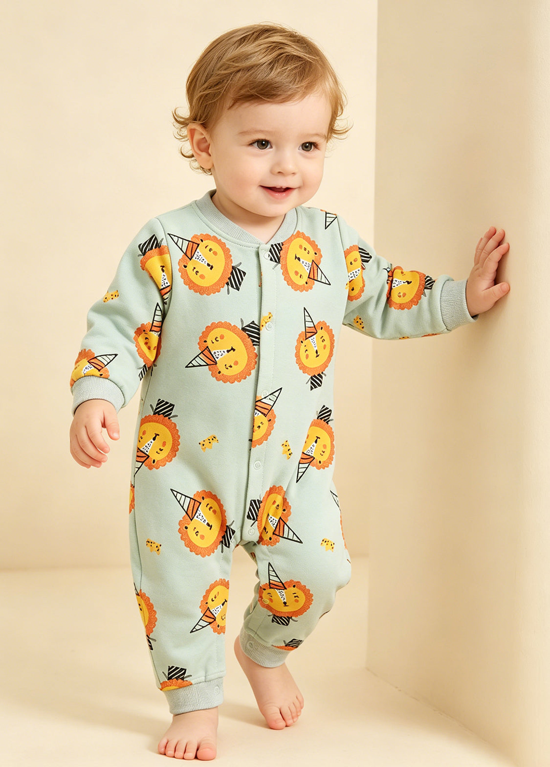 Baby Cute Cotton Printed Long-sleeved Romper