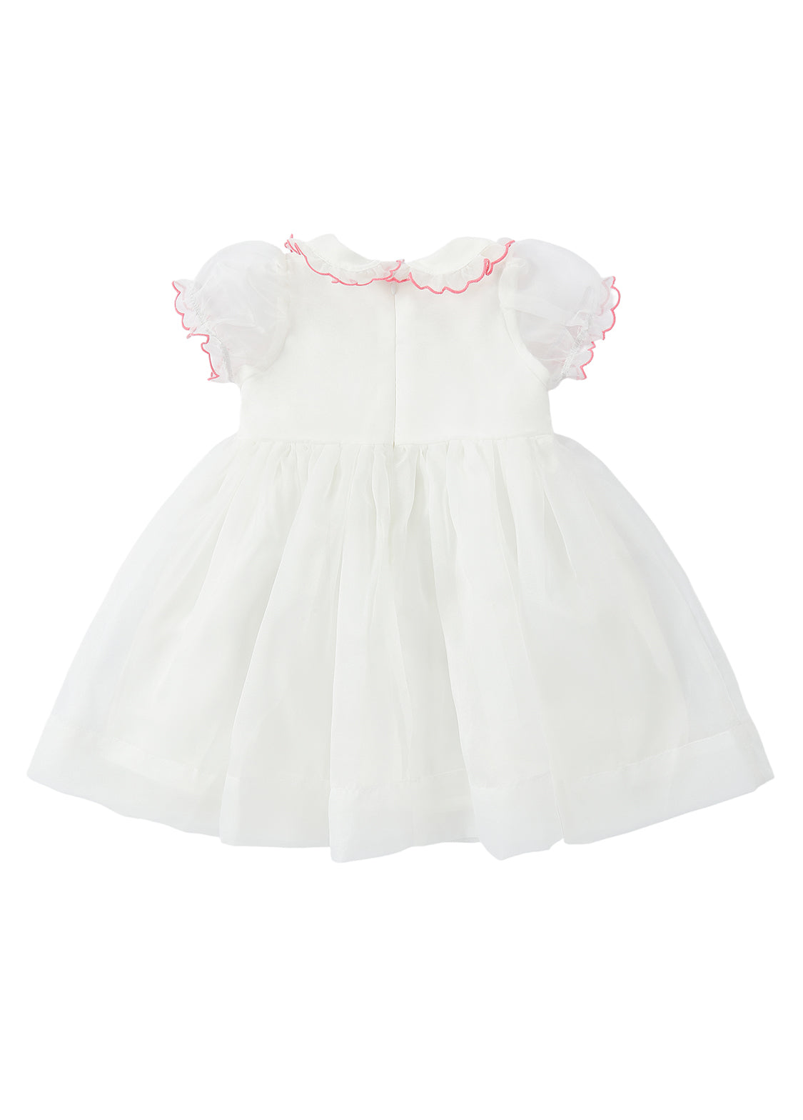 Baby Girls Sweet Embroidered Dollar Collar Chiffon Princess Dress