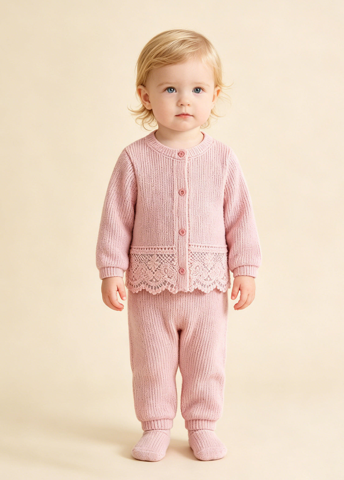 Baby Girl Sweet Lace-trimmed Thin Jacket