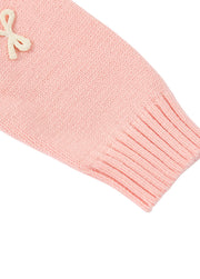 Girls Bow Knit Cardigan Sweater