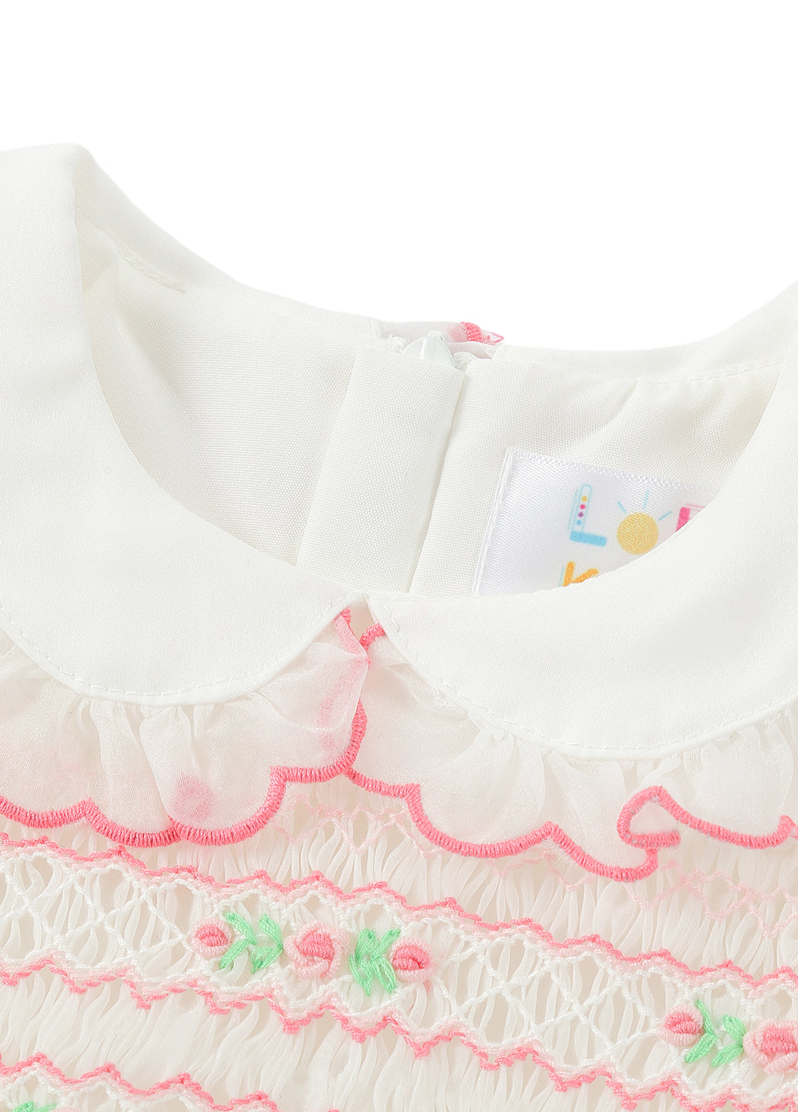 Baby Girls Sweet Embroidered Dollar Collar Chiffon Princess Dress