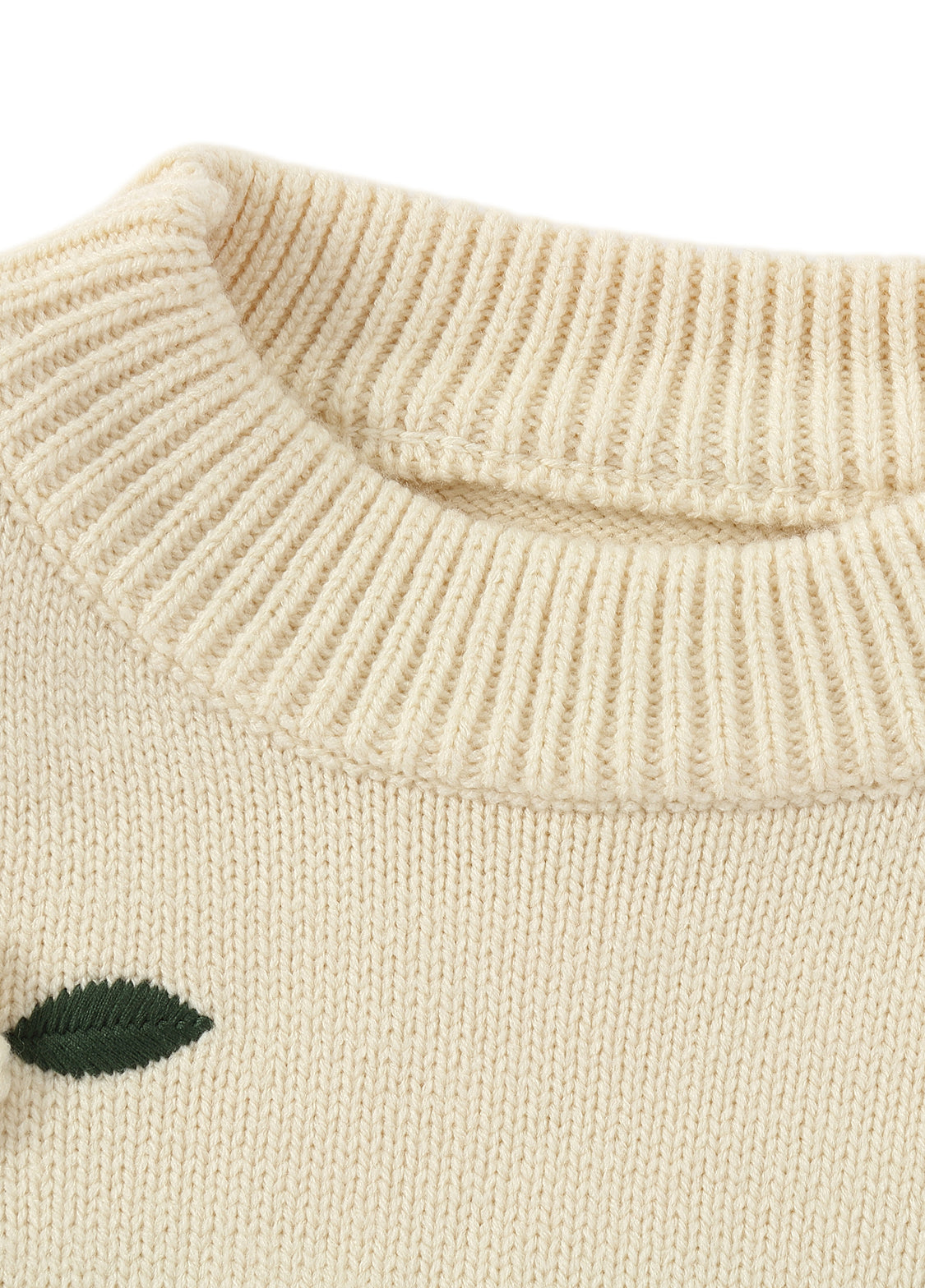 Girls Floral Embroidered Knit Sweater