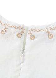 Girls Elegant Embroidered Long-sleeved Princess Dress