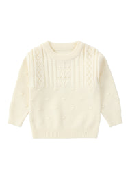 Kids Textured Knit Sweater Long Sleeve