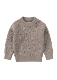 Kids Cable Knit Crewneck Sweater