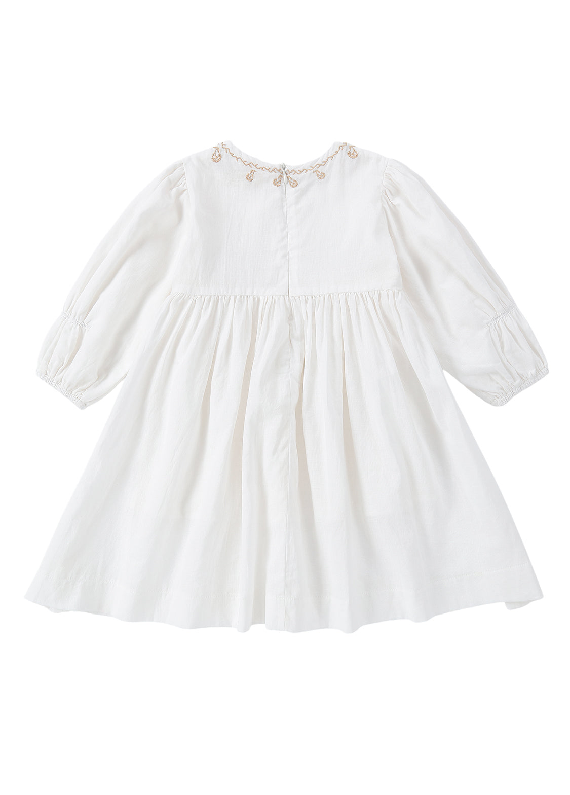Girls Elegant Embroidered Long-sleeved Princess Dress