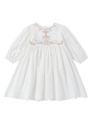 Girls Elegant Embroidered Long-sleeved Princess Dress
