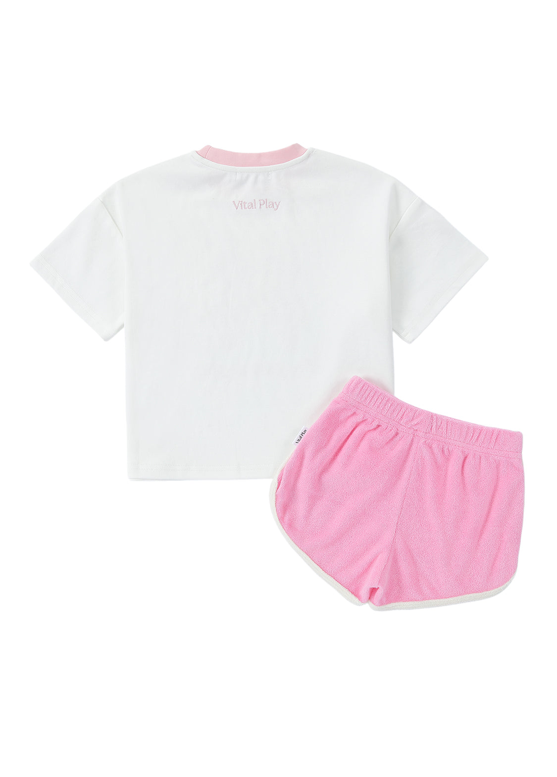 Girls Cotton Stretch Bow Summer Set