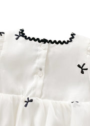 Girl Soft Cotton Bow Detail Dress