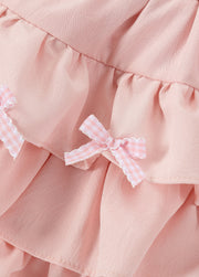 Girls Cotton Bow Two-Piece Set