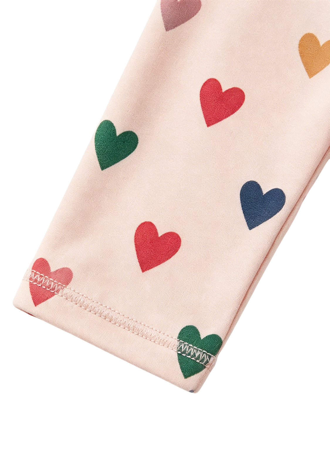 Girls' Swimsuit: Toddler & Kids' One-Piece Long-Sleeve Swimwear with Small Heart Print — Sun-Protective & Quick-Drying