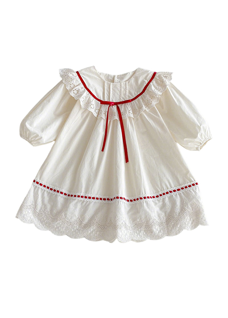 Girls Sweet Lace Ruffle Dress