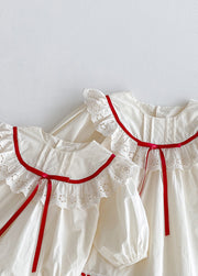 Girls Sweet Lace Ruffle Dress