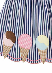 Girl Sweet Butterfly Print Puff Sleeve Dress