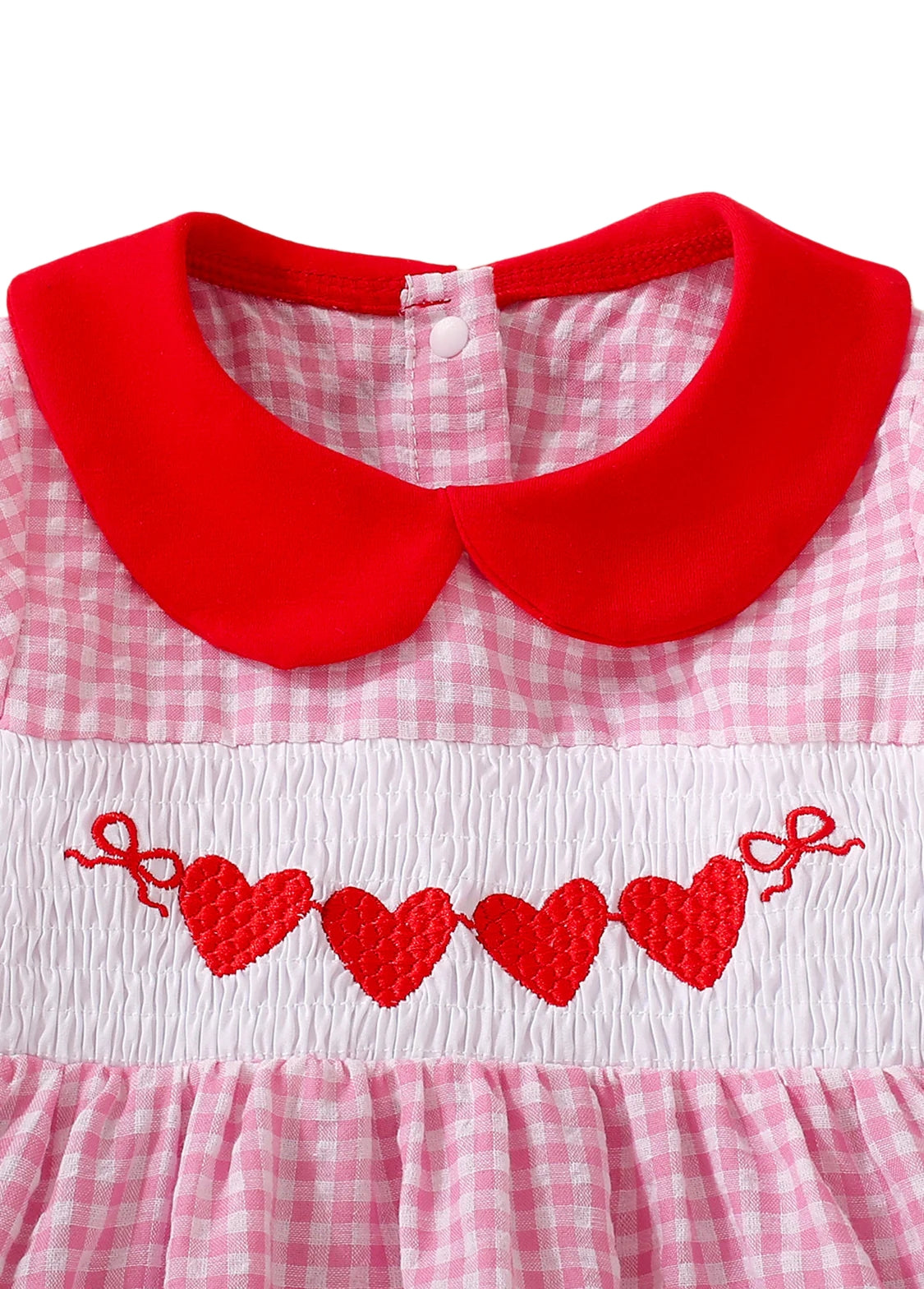 Girl Cute Letters Embroidered Dollar Collar  Dress