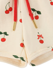 Girls Cherry Print Cotton Lounge Set