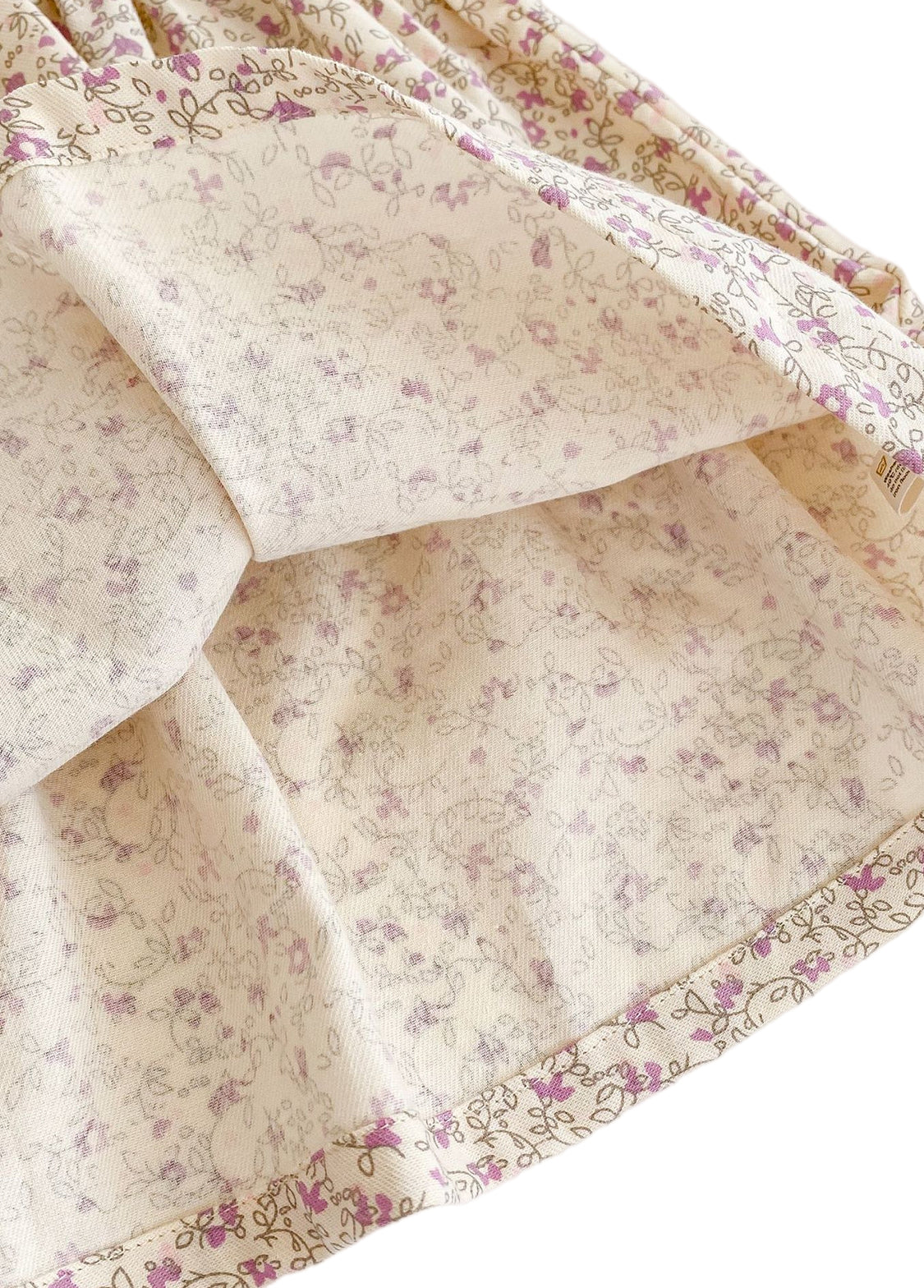 Girls Sweet Floral Double-layered Ruffled Puff Sleeve Dress